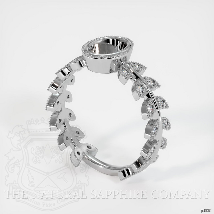 14K White Gold Pave Ring Setting
