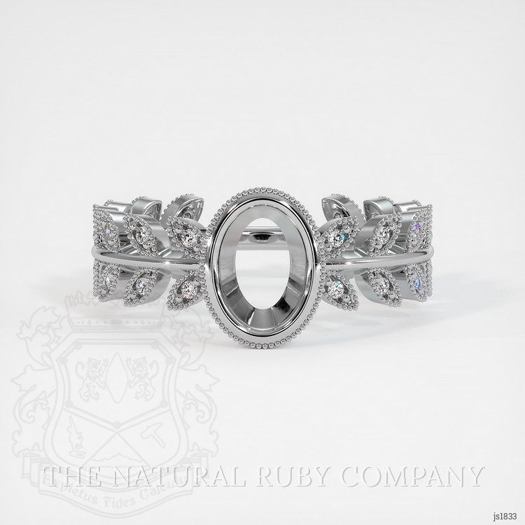 18K White Gold Pave Ring Setting