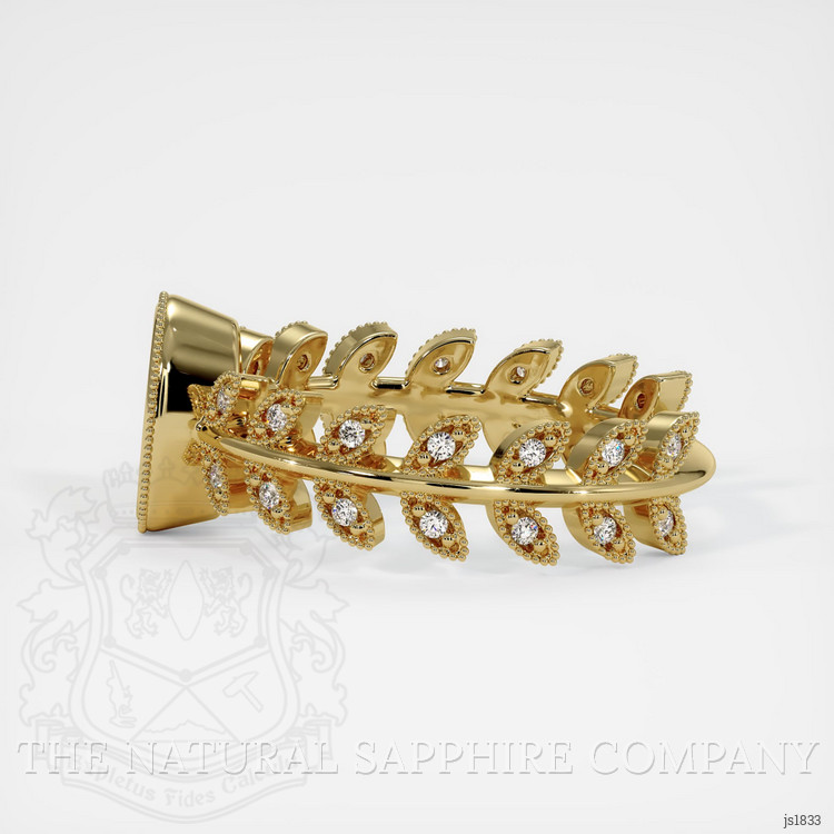 14K Yellow Gold Pave Ring Setting