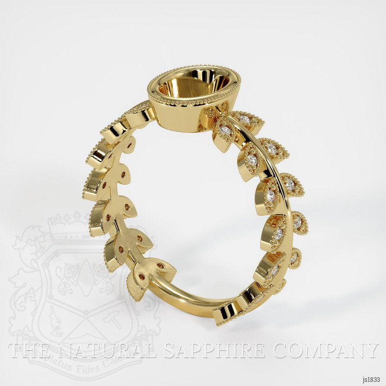 18K Yellow Gold Pave Ring Setting
