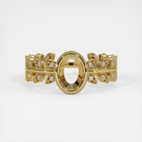 18K Yellow Gold Pave Ring Setting Image