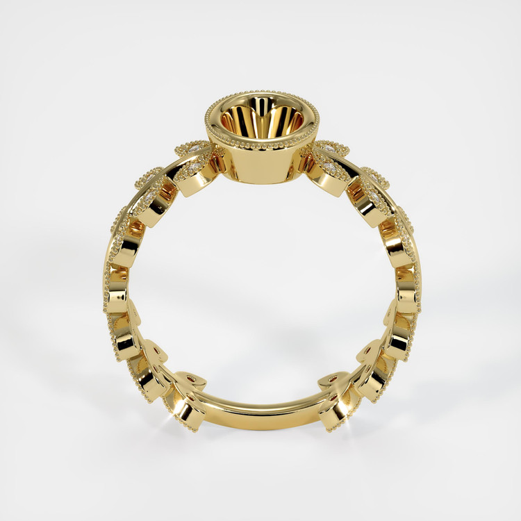 18K Yellow Gold Pave Ring Setting