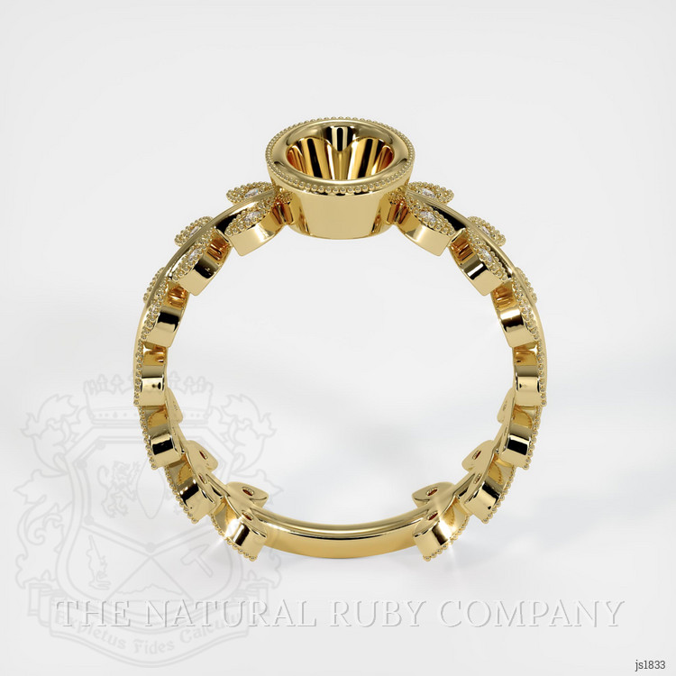 18K Yellow Gold Pave Ring Setting