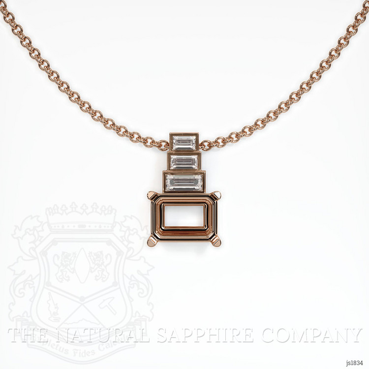 14K Rose Gold Antique Style Pendant Setting