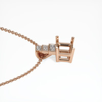 14K Rose Gold Accent Stones Pendant Setting Image