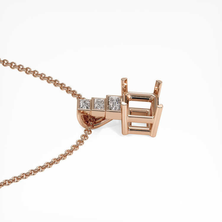 14K Rose Gold Antique Style Pendant Setting