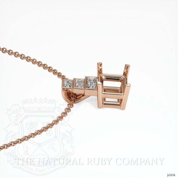 14K Rose Gold Antique Style Pendant Setting