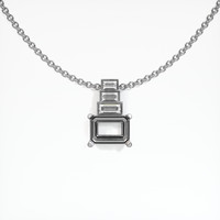 14K White Gold Accent Stones Pendant Video