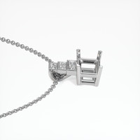 14K White Gold Accent Stones Pendant Image