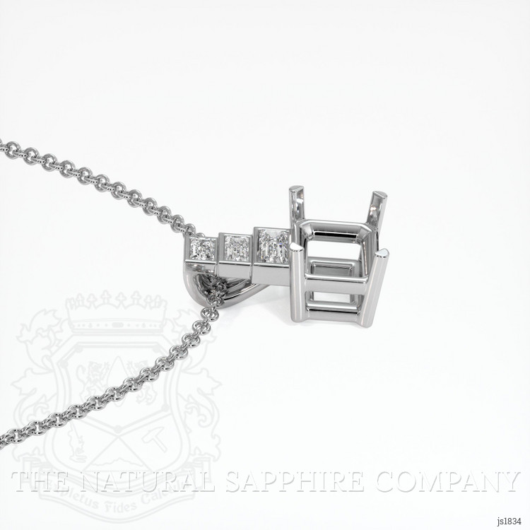 14K White Gold Antique Style Pendant Setting