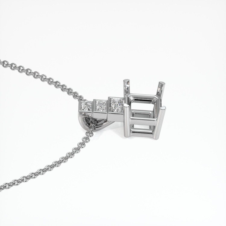 14K White Gold Antique Style Pendant Setting