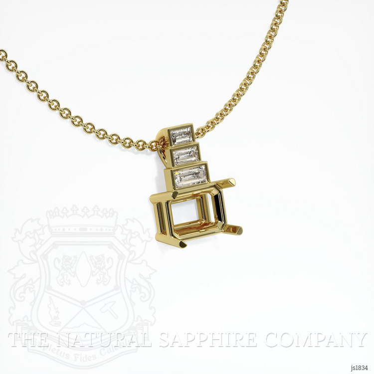 14K Yellow Gold Antique Style Pendant Setting