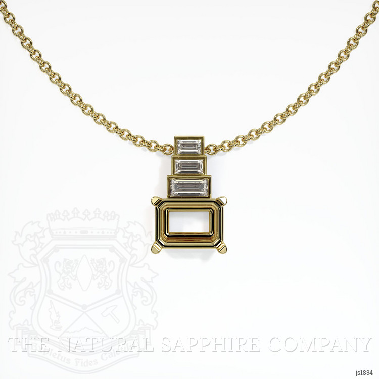 18K Yellow Gold Antique Style Pendant Setting