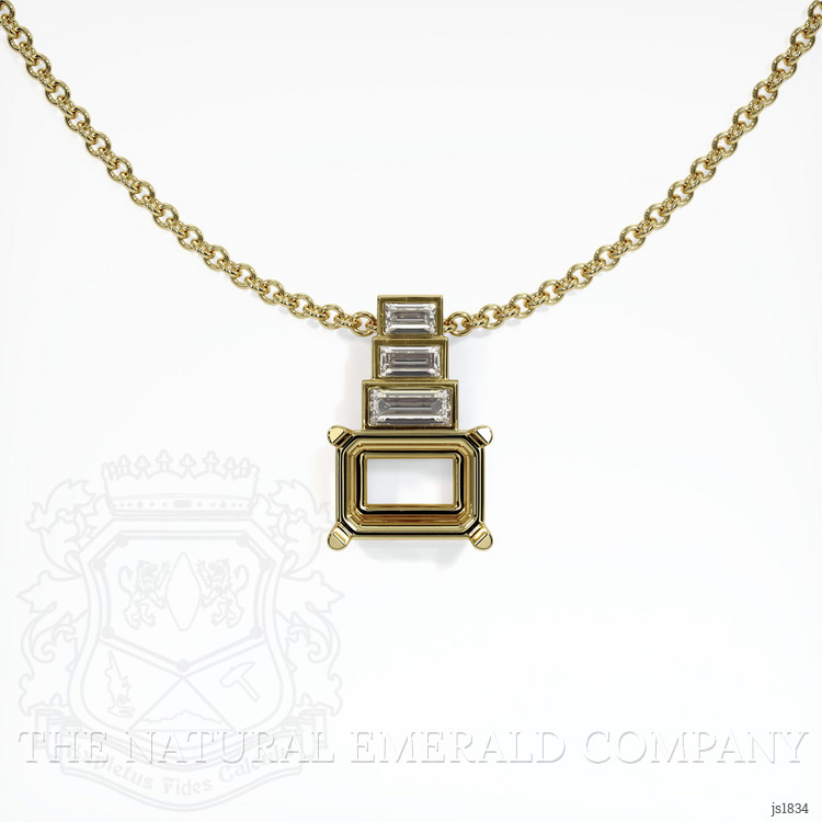 18K Yellow Gold Antique Style Pendant Setting