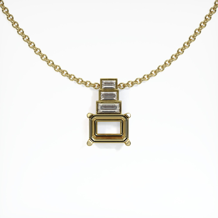 18K Yellow Gold Antique Style Pendant Setting