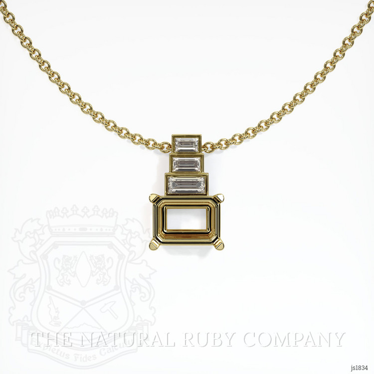 18K Yellow Gold Antique Style Pendant Setting