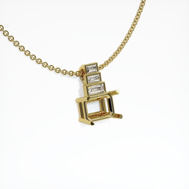 18K Yellow Gold Antique Style Pendant Setting