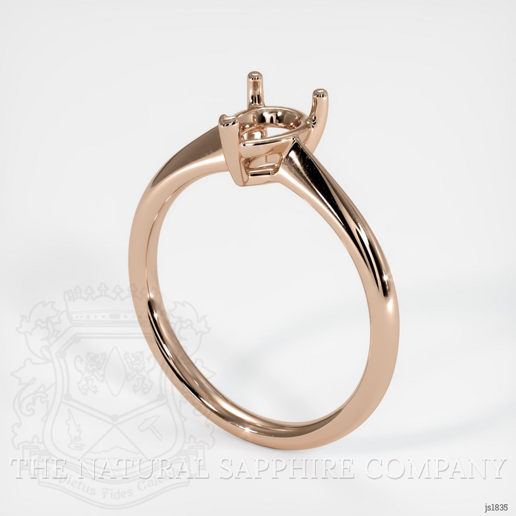 14K Rose Gold Vedic Ring Setting