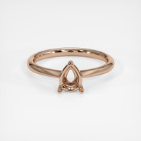 18K Rose Gold Solitaire Ring Image