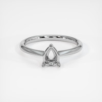 14K White Gold Solitaire Ring Image