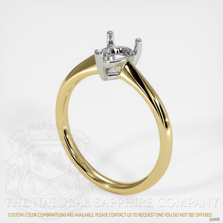 14K White & Yellow Vedic Ring Setting