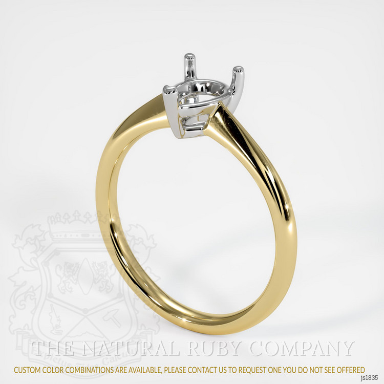 14K White & Yellow Vedic Ring Setting