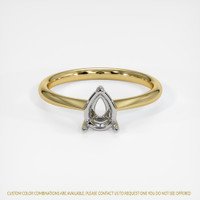 14K White & Yellow Solitaire Ring Image