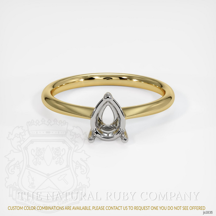 14K White & Yellow Vedic Ring Setting