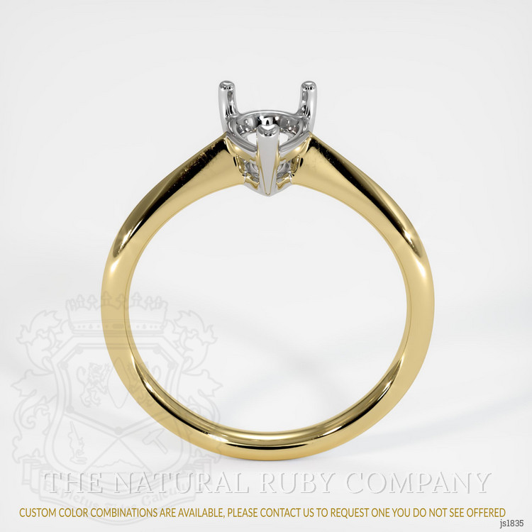 14K White & Yellow Vedic Ring Setting
