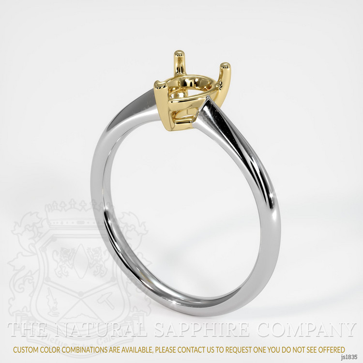 14K Yellow & White Vedic Ring Setting