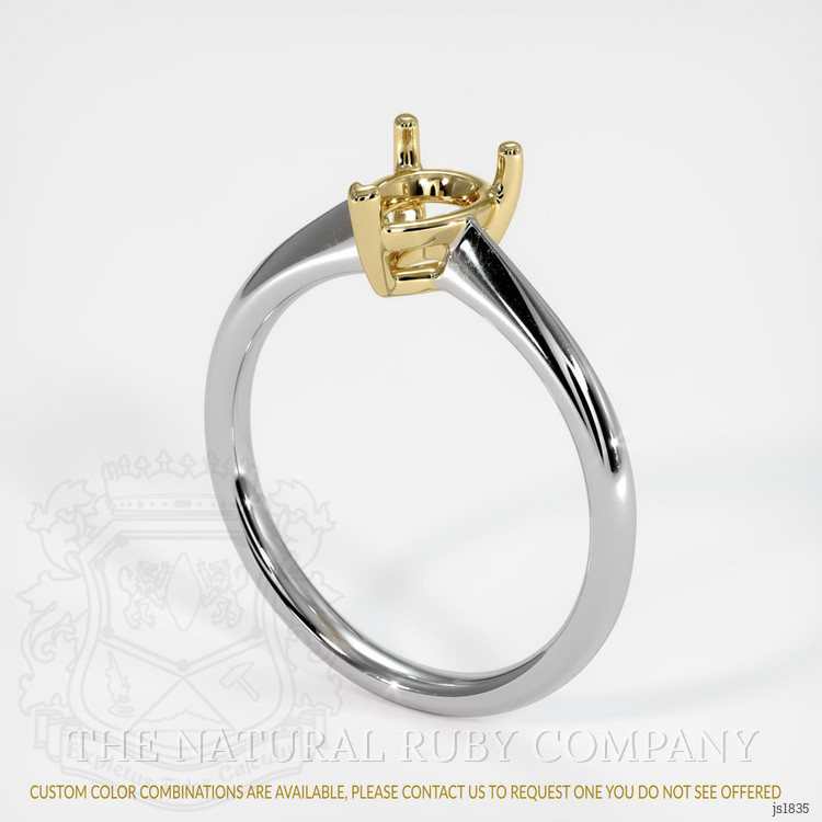 14K Yellow & White Vedic Ring Setting