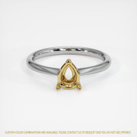 18K Yellow & White Solitaire Ring Image