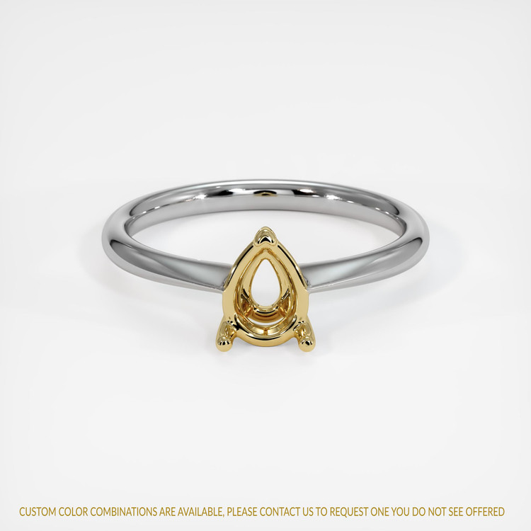 18K Yellow & White Vedic Ring Setting