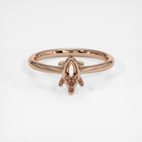 14K Rose Gold Solitaire Ring Image