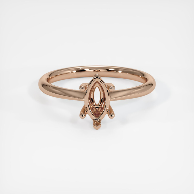 14K Rose Gold Vedic Ring Setting