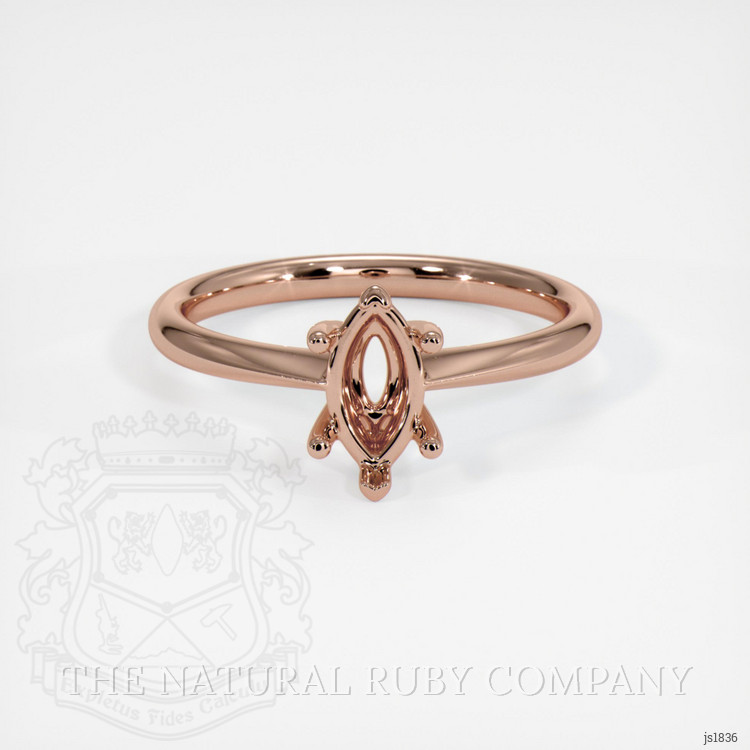 14K Rose Gold Vedic Ring Setting