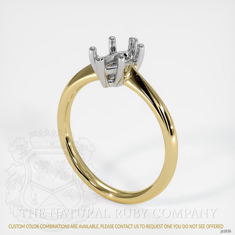 14K White & Yellow Vedic Ring Setting