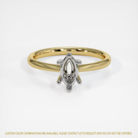 14K White & Yellow Solitaire Ring Image