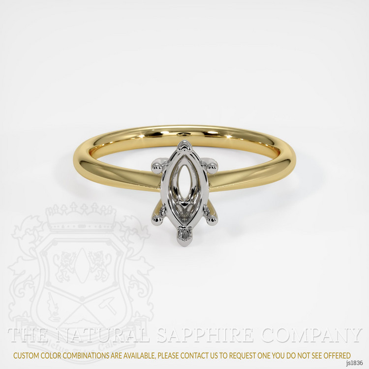 14K White & Yellow Vedic Ring Setting