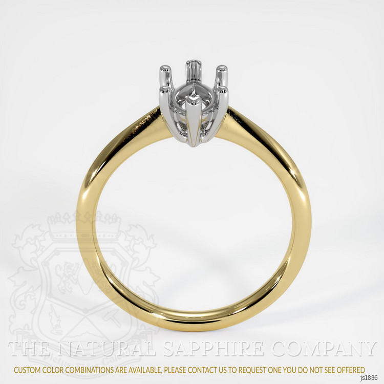14K White & Yellow Vedic Ring Setting