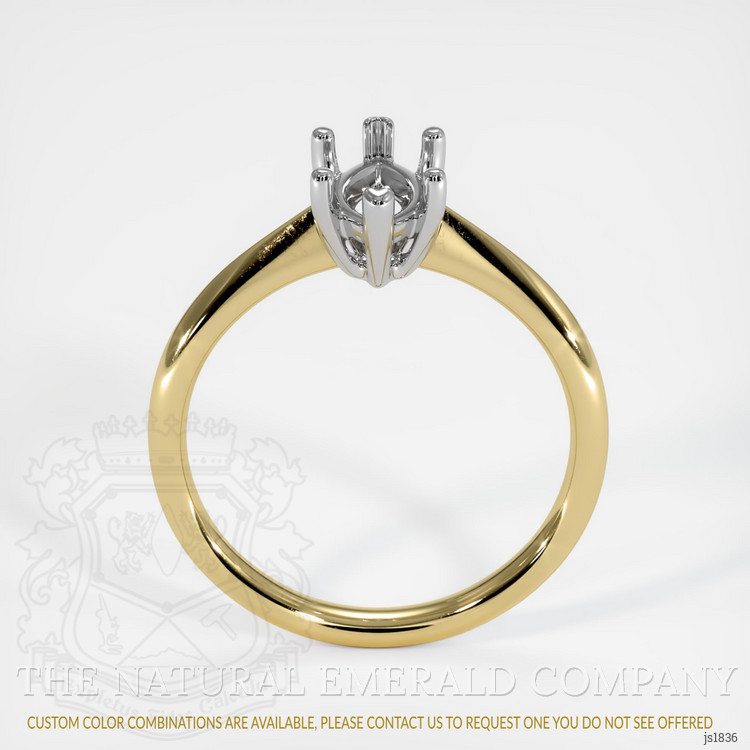 18K White & Yellow Vedic Ring Setting