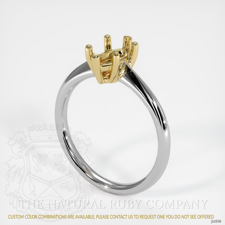 14K Yellow & White Vedic Ring Setting