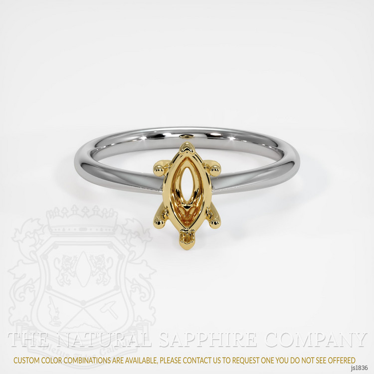 14K Yellow & White Vedic Ring Setting