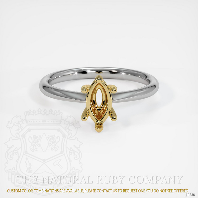 14K Yellow & White Vedic Ring Setting