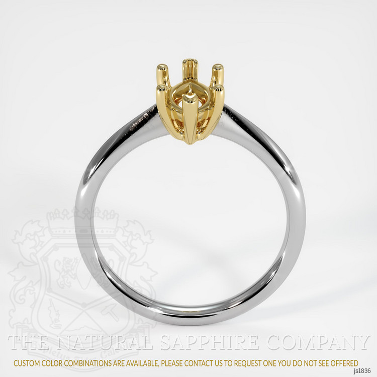 14K Yellow & White Vedic Ring Setting
