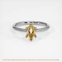 18K Yellow & White Solitaire Ring Image