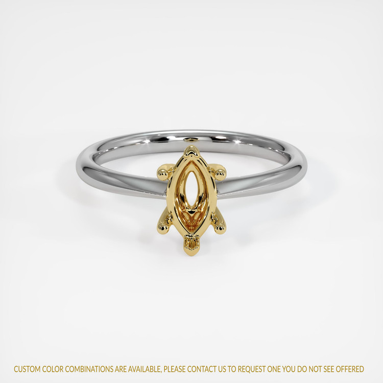 18K Yellow & White Vedic Ring Setting