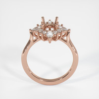 14K Rose Gold Halo Ring Setting Image