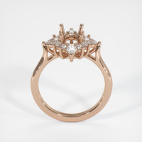 18K Rose Gold Halo Ring Setting Image