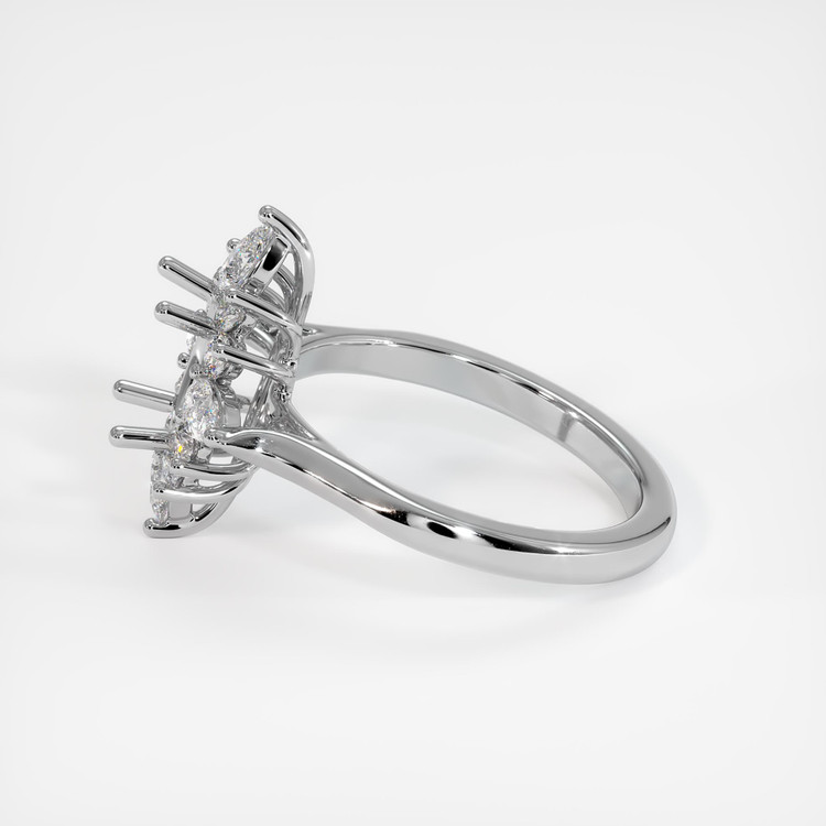 14K White Gold Halo Ring Setting